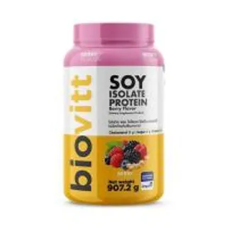 Biovitt เวย์โปรตีน ซอย ไอโซเลท รสเบอร์รี่ 907.2 กรัม (362766-656369010)