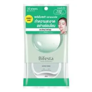 บิเฟสต้าเคลนซิ่งชีทแอคเน่แคร์ 10แผ่น Bifesta Cleansing Sheet Acne Care 10sheets (4902806114980)