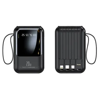 มินิพาวเวอร์แบงก์ AMILA พร้อมที่ชาร์จแบบพกพาความจุขนาดใหญ่20000MAh สี่สายเคเบิ้ลบิวท์อิน