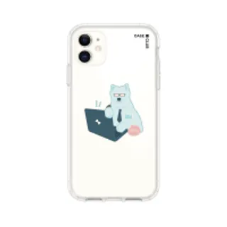 iPhone 11 Clear Case Working Samoyed (88528790006278852879559651)