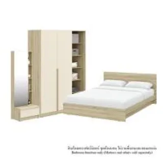 ชุดห้องนอน 6 ฟุต KONCEPT HANNIE 59063782 สีโซลิดโอ๊ค (1303058)