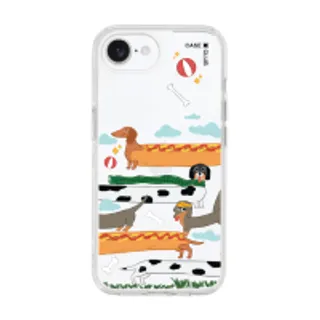 iPhone 16e Clear Case Hot Dog Dachshund (88528797536848852879359596)