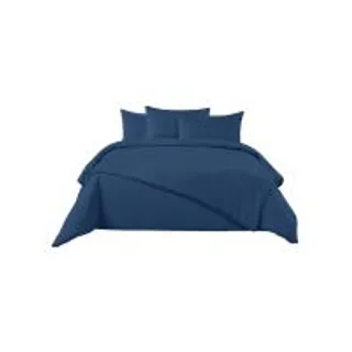 STUDIO ONE ชุดผ้าปูที่นอน พร้อมผ้านวม ทวินไซส์ ขนาด 3.5 ฟุต 4 ชิ้น รุ่น Lannah Solid สี Harbor Blue (MKP1806059)