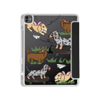iPad Air6/7 13" 2025 (M2/M3) Clear Black Dachshund & Friends (88528790839968852879352351)
