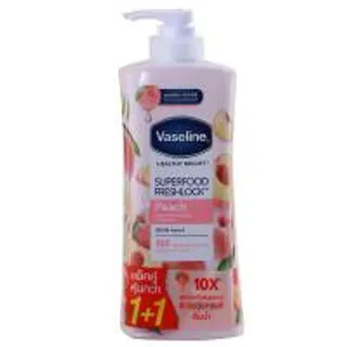 วาสลีนโลชั่นบำรุงผิวซุปเปอร์ฟู้ดเฟรชล็อคพีช 300มล. แพค 2 Vaseline Super Food Freshlock Peach Lotion 300ml. Pack 2 (8851932470025)