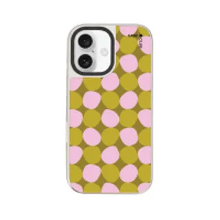 iPhone 16 Mirror Case MagSafe Light Green Stack Polka Dots (88528799927178852879896831)