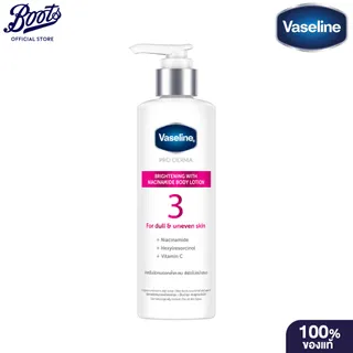 Vaseline Proderma Nia Bright Lotion 250ML วาสลีน โปร เดอร์มา ไนอาซินาไมด์ ไบรท์เทนนิ่ง บอดี้ โลชั่น 250 มล.โลชั่นเซรั่มสูตรเข้มข้น (แอมพลูผิวกาย)
