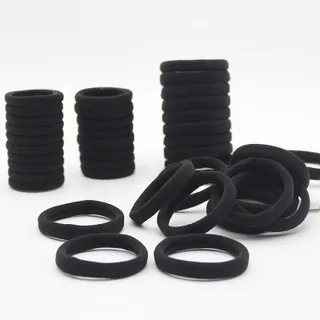 แหวนผม - ดำ -1 ชิ้น -2 ซม