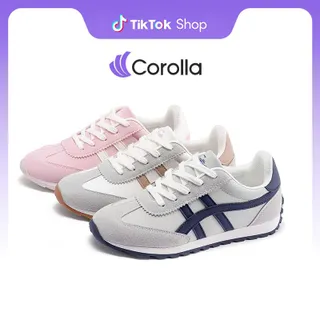 Corolla BreezeStep Shoes รองเท้ากีฬาผู้หญิงสไตล์วินเทจรุ่นใหม่ วัสดุหนังพียู เบา สบาย แมทช์ง่าย ใส่ได้ทุกวัน รองเท้านักเรียนทรงน่ารัก แนะนำเพิ่ม 1 ขนาด
