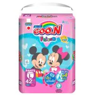 กูนน์เฟรนด์กางเกงผ้าอ้อมเด็กกลิ่นแป้ง L42ชิ้น Goon Friend Baby Diaper Powder Scent L42pcs. (8858947862326)