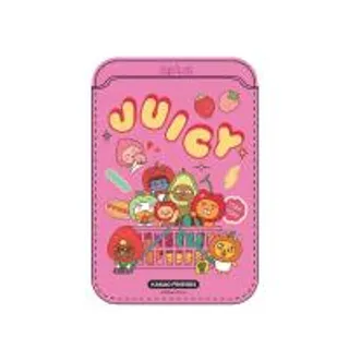 QPLUS x KAKAO Friends กระเป๋าแม่เหล็ก Magnetic Card Wallet Juicy Pink (8858880000724)