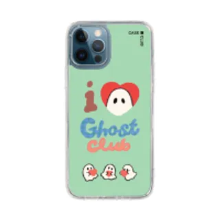 iPhone 12/12 Pro Clear Case I Love Ghost Club Green (88528791034898852879512762)