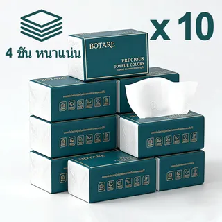 【20 ห่อ】Botare กระดาษเช็ดหน้า ทิชชู่ยกแพ็ค ทิชชู่ กระดาษทิชชู 4ชั้น หนาแน่น เปียกน้ำไม่ขาด 240แผ่น ขนาด 175x140 มม. ใช้ได้ทุกวัน กระดาษทิชชู่คุณภาพ แพ็คใหญ่ คุ้มค่า