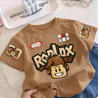 เสื้อยืดแขนสั้นพิมพ์ลาย ROBLOX สุดฮิตประจำปี 2026 ทันสมัยและมีสไตล์ เหมาะสำหรับสไตล์สตรีท ผลิตจากวัสดุที่นุ่มสบาย ระบายอากาศได้ดี และทนทาน เหมาะสำหรับเด็ก ขนาด 90-160