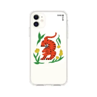 iPhone 11 Clear Case Orange Tiger (88528790006278852879479256)