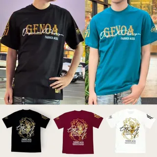 (S - 7XL) เสื้อยืด GENOA  เสื้อยืดขายดี  เสื้อยืดแบรนด์แท้ คอตตอนUSAทอเกรดส่งออก เสื้อยืดแฟชั่น ไม่ใช่งานจีน