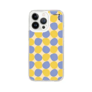 iPhone 13 Pro Clear Case Yellow Stack Polka Dots (88528791401188852879902839)