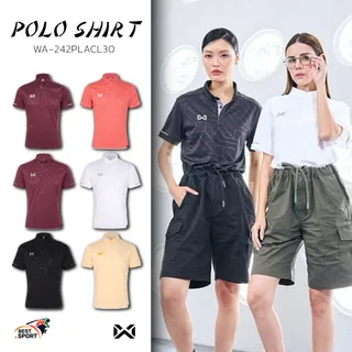 WARRIX เสื้อโปโล เสื้อโปโลวอริกซ์ VIVIDUS เสื้อโปโลสีพื้น สีทอง รุ่นWA-242PLACL30 ของแท้100%