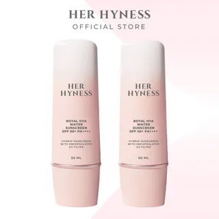 [แพคคู่] HER HYNESS HYA+ WATER SUNSCREEN SPF50+ PA++++ กันแดดเนื้อน้ำเบาที่สุด ไม่กวนเมคอัพ สูตรใช้ทุกวัน 50มล.