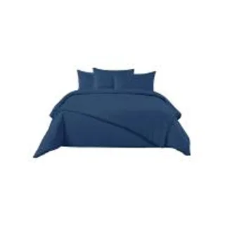 STUDIO ONE ชุดผ้าปูที่นอน พร้อมผ้านวม ควีนไซส์ ขนาด 5 ฟุต 6 ชิ้น รุ่น Lannah Solid สี Harbor Blue (MKP1806030)