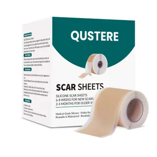 【QUSTERE】เทปซิลิโคนแผลเป็น คุณภาพระดับมืออาชีพ เหมาะสำหรับแผลเป็นทั้งใหม่และเก่า ใช้ซ้ำได้