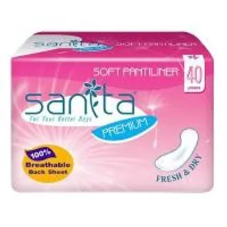 แซนนิต้าพรีเมี่ยมซอฟท์แพนที่ไลเนอร์ 16ซม. 40ชิ้น Sanita Premium Soft Pantiliner 16cm. 40pcs. (8850461601290)