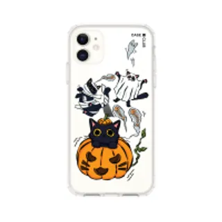 iPhone 11 Clear Case Halloween Cat (88528790006278852879312140)