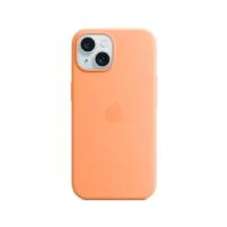 Apple iPhone 15 Plus Silicone Case with MagSafe - Orange Sorbet (194253939672)
