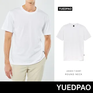Yuedpao Ultrasoft Non-Iron [ใหม่ล่าสุด] เสื้อยืดคอกลมสีพื้น ไม่ย้วย ไม่หด ไม่ต้องรีด ผ้านุ่ม ไม่ขึ้นขุย สี White
