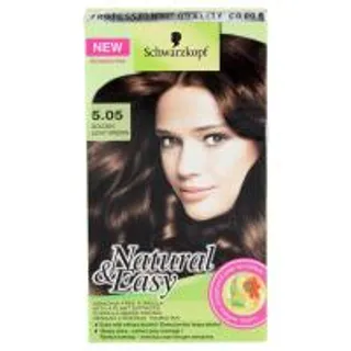 เนเชอรัลแอนด์อีซี่ครีมเปลี่ยนสีผมน้ำตาลอ่อนประกายทอง 5.05 Natural&Easy Golden Light Brown Hair Color 5.05 (6920177914365)