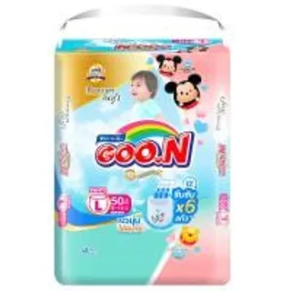 กูนน์กางเกงผ้าอ้อมเด็กขนาด L 50ชิ้น GOO.N Premium Baby Diaper Pants Size L 50pcs. (8858947862036)