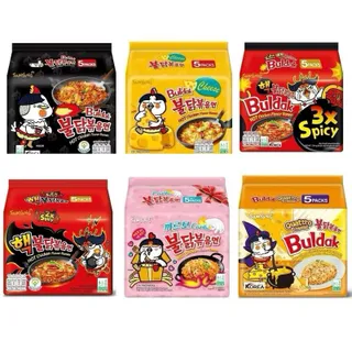 มาม่าเผ็ดเกาหลี Samyang บรรจุ 5 ซอง พร้อมหลากหลายสี