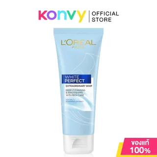 Loreal Paris Aura Perfect Extraordinary Whip 100ml สกินแคร์ คลีนซิ่ง โฟม &amp เจลล้างหน้า