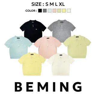 (พร้อมส่ง)Bemingtop909(S-XL)-Cody Half-Zip Polo – เสื้อโปโลไหมพรมคอซิป เนื้อผ้าถักแน่นแต่นุ่ม