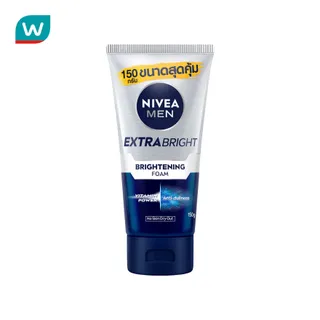 Nivea นีเวีย เมน เอ็กซ์ตร้า ไบรท์ เฟซ โฟม 150 กรัม โฟมล้างหน้า