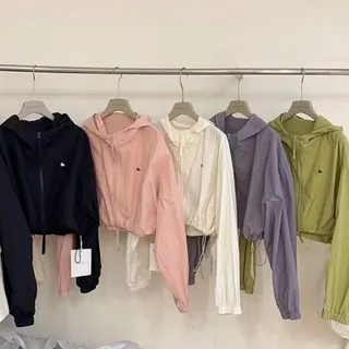 M-4XL เสื้อผ้ากันแดด UV UPF50+ เสื้อคลุมผู้หญิง เสื้อคลุมกันแดด เสื้อคลุมผ้าร่ม แขนยาวมีฮู้ด พร้อมส่ง
