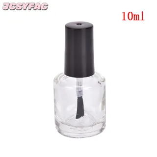JCSYFAC 1pcs 5 10 15ml ขวดเปล่าขวดยาทาเล็บพร้อมแปรงเล็บขวดแก้วน้ำมัน