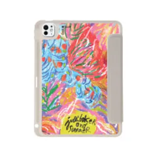 iPad Pro 11" (2024) Clear Grey Abstract Flower by Juli Baker (88528795110008852879007510)