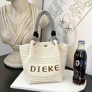 ZEFAN【การจัดส่งสินค้า 2-3 วัน】ถักห่วง Buckle Tote ดอกไม้พิมพ์ถุงน้ำ กระเป๋าสะพายไหล่ยาว กระเป๋าสะพายไหล่ลำลอง ของขวัญเซอร์ไพรส์ฟรี กระเป๋า ผ้า ใหญ่
