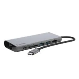 Belkin 6 in 1 USB-C Hub (F4U092btSGY) Gray (745883708673)