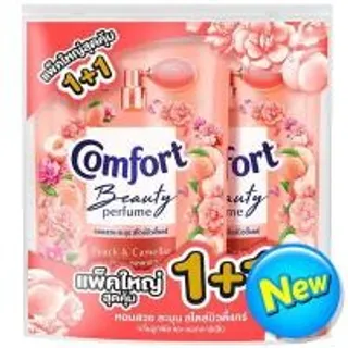 คอมฟอร์ทบิ้วตี้ปรับผ้านุ่มสูตรเข้มข้นกลิ่นลูกพีชและดอกคามิเลีย 1000มล. แพคคู่ Comfort Beauty Concentrate Fabric Softener Peach and Camellia 1000ml. Twin Pack (8851932470551)