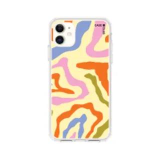 iPhone 11 Clear Case Colorful Freeform Pattern (88528790006278852879935721)