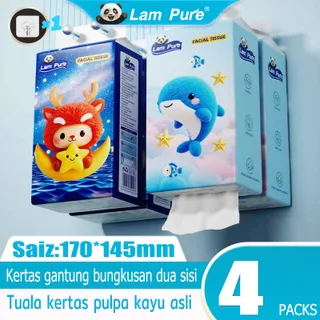 【4แพ็ค】LamPure ทิชชู่แขวนลายกระต่ายน่ารัก  สำหรับเด็ก  นุ่มใช้ง่าย