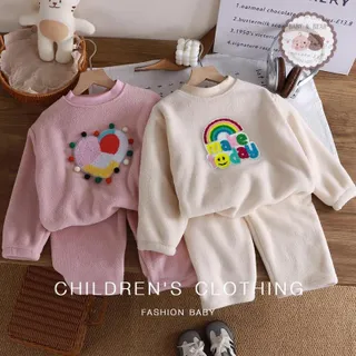 ชุดนอนเด็ก ชุดนอนกันหนาว เสื้อผ้ากันหนาว ผ้าหนาๆ Size80-120cm CXT27