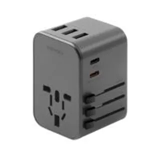 หัวแปลงปลั๊กไฟ Energea Universal Travel Adapter 35, 3A2C 35.5W Gunmetal (6957879461699)