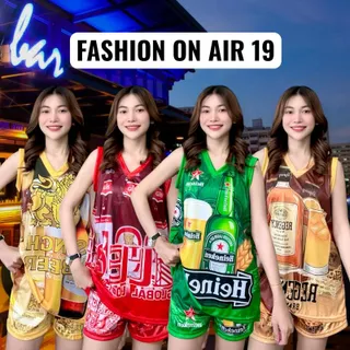 (Nset36-3) ชุดเซท แขนกุด ALC สตรีทคอวี 5สี ชุดเซทกีฬา ฟรีไซส์/พลัสไซส์