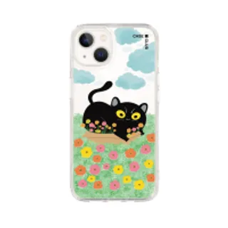 iPhone 13 Clear Case Garden Black Cat (88528791047838852879514148)