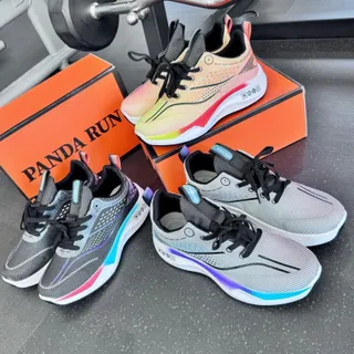 Panda Run02 แบรนด์คนไทย ไซส์38-48 รองเท้ากีฬาแบบลำลอง เท้าบานอวบ+เพิ่ม1ไซส์  ใส่วิ่งออกกำลังกายใส่เที่ยว รองเท้าผ้าใบแฟชั่น สตรีท ชาย/หญิงใส่ได้