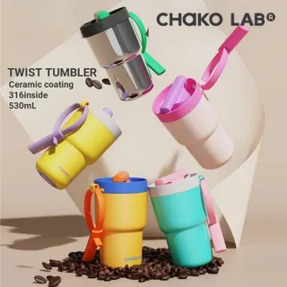 CHAKO LAB (530mL) แก้วน้ำดื่มดีไซน์พรีเมี่ยม แก้วกาแฟสไตล์โมเดิร์น ที่สามารถสูดดมและดื่มตรงได้อย่างอิสระ 316 สแตนเลสเคลือบเซรามิก ฐานซิลิโคนกันลื่น ที่จับที่ถอดออกได้ ร่างกายถ้วยเคลือบ ทนต่อการสึกหรอและป้องกันการตก เครื่องดื่มเพื่อสุขภาพ