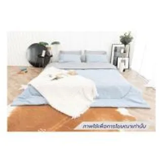 ชุดผ้าปูที่นอน 3.5 ฟุต (ชุด 4 ชิ้น) SANTA BEDDING สี LIGHT GRAY/LIGHT BLUE (1292695)